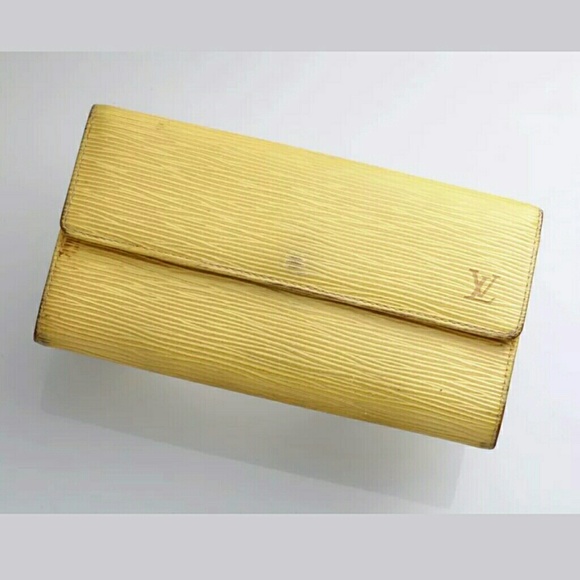 Louis Vuitton Handbags - Auth Louis Vuitton Sarah yellow epi long wallet